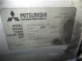 2001 MITSUBISHI GALANT ES, 2.4L AUTO, COLOR SILVER, STK 153712